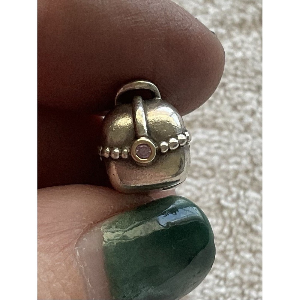 retired sterling silver ALE 925 Pandora "Purse" clip charm - Picture 6 of 8